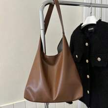 Vintage Women's Soft PU Leather Shoulder Bag Large Commuter Bag Versatile Women's Tote Underarm Bag Quality