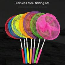 Stainless Steel Telescopic Fishing Net, Cleaning Net, Anti-Insect Net, Dragonfly & Butterfly Net Bag, Suitable For Fishing And Outdoor Yard Use - Multicolor - View 5