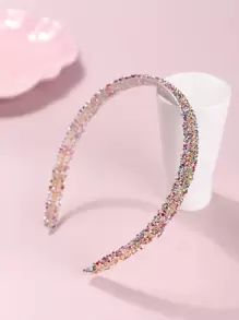 1pc Girl's Fashion Rhinestone Chain Headband, Elegant And Versatile - Multicolor - View 4
