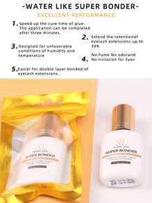 15ML Lash Bonder For Eyelash Extensions Glue Accelerator Lash Extension Sealant Waterproof Oil-Proof Para Pestañas Pelo A Pelo Speed Up Glue Drying Time Glue Accelerator, Lash Sealant, Reducing Glue Fumes NOT Glue, Only For Lash Artists - Clear - View 8