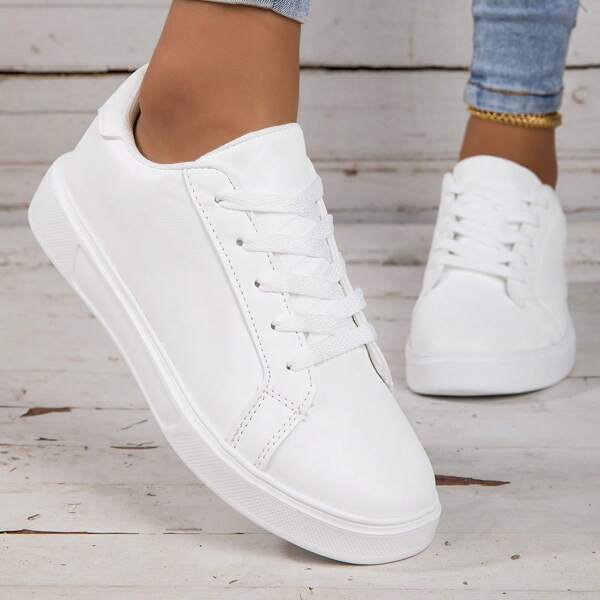 Vintage Hong Kong Style Casual Sneakers, Minimalist Low Top Vulcanized Shoes, Korean Fashion, Comfortable Spring/Autumn Students Versatile Flat Trainers