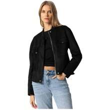 Tiffosi Women's Suede Effect Jacket In Black ✅ Delivery 24/72h To Spain (Mainland) - Black - View 2
