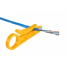 2 件套便携式剥线钳和切割器 - 专业电工工具，用于切割线路和压接钳 - 黃色 - 查看 3