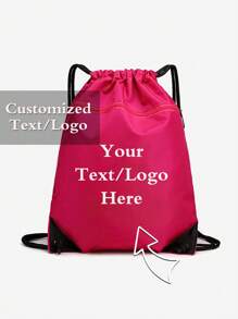 Custom Drawstring Bag, Large Capacity Sports Gym Bag, New Style Backpack, Waterproof Backpack, Solid Color, Lightweight, Portable, Multifunctional Backpack, Reinforced And Drawstring Closure, Suitable For DIY Backpack - Multicolor - View 6