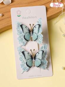 2/4 件优雅蝴蝶发夹 – 维多利亚风格的发饰