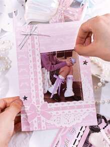 (30 sztuk/opakowanie wysyłane losowo) Słodkie tło koronkowe do pamiętnika, motyw Dream River