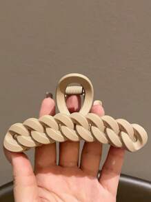 4pcs/1pc Women Simple Solid Color Plastic Hair Clips, Versatile, Elegant, Suitable For Daily, Casual, Party, Commute, Vacation, Hair-Styling, Face-Washing, Makeup, Laundry, Black/White/Khaki/Brown, Large Size Hair Claws Claw Clips Hair Jaw Clip Hair Clamps Hair Clutch Hair Catcher Clip Fall Winter Hair Accessories For Women - Multicolor - View 16