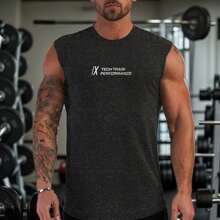 VitaFith New Bull Print Workout Men's Lightweight Fitness Gym Training Tank Top For Outdoor Sports