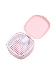 1pc Portable Denture And Invisible Braces Soak Box, Plastic, Retainer Cleaning Box, Orthodontic Mouthguard Container, Compact Storage For Dental Appliances, Professional Oral Care Storage Case (Braces Not Included) - Multicolor - View 10