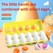 1pc Children's Color Matching Shape Sorting Egg Montessori Puzzle Toy, Early Educational Smart Eggs For Toddlers & Babies, Hands-On Learning, Parent-Child Interaction, Exercise Coordination Ability