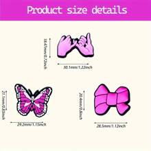 37pcs Casual Street Style Plastic EVA Bag Accessories Charm Multifunctional Reusable Colorful With Flowers Design For Beach Backpack Bows