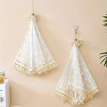 [Portable Food Cover] White Mesh Insect-Proof Folding Cover, Portable Large Pop-Up White Mesh Food Cover Tent Vegetable And Dining Table Cover For Camping Or Restaurant, Disassembled And Washed Party Food Cover, Transparent Mesh Design - Multicolor - View 6