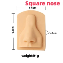 Modèle en silicone avec caractéristiques sensorielles artificielles humaines. Oreilles, yeux, bouche, nez pour l'enseignement, la pratique, le choix des oreilles, l'acupuncture des oreilles, les boucles d'oreilles, les appareils auditifs. Modèle en gel de silice.
