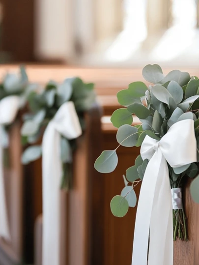 20/15/10/5pcs/1pc White Satin Bow Chair Back Decor Ribbons, Pure White Decorative Satin Ribbons For Wedding Aisle, Event Party Wedding Chair Back Decor, White Satin Elegant Long Tail Bow Chair Sash, Wedding Reception Chair Back Bow Scarves, Suitable For Bridal Shower, Reception, Wedding Ceremony, With Long Tail