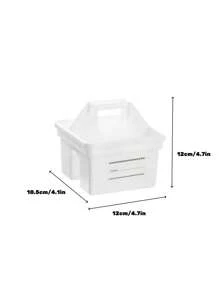 1PC Plastic Storage Basket With Handle, Portable Pencil Box And Pencil Box, Multifunctional Desk Portable Storage Box, Must-Have For Thanksgiving Back To School, Exquisite Gift