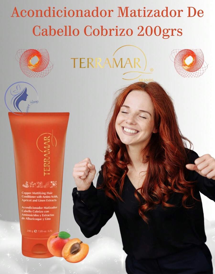 Acondicionador Matizador Para Cabello Cobrizo TERRAMAR / 200grs - Naranja Quemada - Ver 1