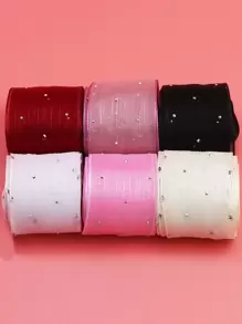 (5 Meters/Pack) Bubble Fold Sticker Rhinestone Mesh Gift Packaging Hair Accessories Bow DIY Accessories Christmas Decoration