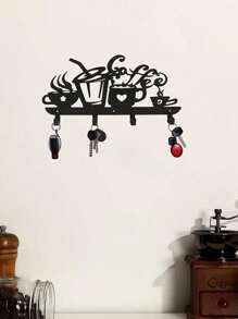 1pc Iron Artistic Black Metal Coffee Mug Holder Hook, High-Quality Cup Rack, Suitable For Living Room, Bedroom, Can Be Used As Personalized Gift To Bring A Relaxing Afternoon Tea Vibe