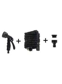 可扩展花园软管，高压洗车清洁喷嘴，庭院灌溉工具，25 英尺 - 200 英尺