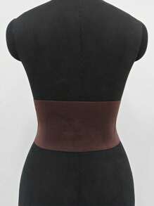 1pc Women's Renaissance Accessory Brown Punk Style Drawstring Adjustable Corset Belt, Suitable For Halloween Night Or Daily Wear - Brown - View 6