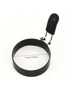 1-2个煎蛋圈，不锈钢煎蛋圈，圆形煎蛋圈，硅胶手柄煎蛋圈，煎早餐煎蛋圈，煎蛋圈不粘模具，非常适合生日、煎鸡蛋、煎饼 - 彩色 - 查看 5