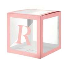 1个透明信箱式生日婚礼定制名字气球盒，适合一周岁生日派对装饰，可印制“亲爱的/甜心/宝贝”字样，也可用于圣诞节装饰，大号透明盒，适用于节日派对装饰、家居装饰、壁炉装饰等。