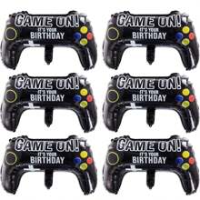 2/4/6 piezas Globos de fiesta con forma de mando de video juego, de 25 X 14.7 pulgadas, globos de lámina con forma de mando de consola para decoración de fiesta de cumpleaños y fiestas de videojuegos
