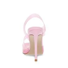 Vienne Pink Ankle Strap Pointed Close Toe Stiletto Heeled Sandals - Pink - View 4