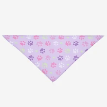 1pc Pet Everyday Scarf, Cute Bone & Paw Print Love Pattern Triangular Bandana, Dog Drool Bib Suitable For All Seasons