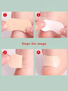 100pcs Transparent Thin Heel Cushion Pads, Invisible Friction Prevention Stickers For High Heels