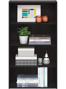 3-Tier Open Shelf Bookcase, Espresso - 濃縮咖啡 - 查看 6