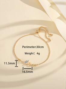 1-Piece Teen Girls' Gold Butterfly & Heart Charm Bracelet Hypoallergenic Adjustable Cute Jewelry For Birthdays, Graduation & Valentine's Day Gifts