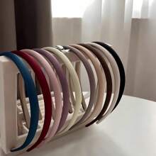 1 Pezzo Fascia per capelli elastica di colore solido opaco da donna, semplice, alla moda, multifunzionale, elegante, accessorio per capelli di alta qualità di colore solido per uso quotidiano, versatile, dall'atmosfera gentile, adatta per casual, feste, pendolarismo, vacanze, acconciatura, lavaggio del viso/bagno, trucco, accessorio di abbigliamento, fascia per capelli, cerchietti per capelli