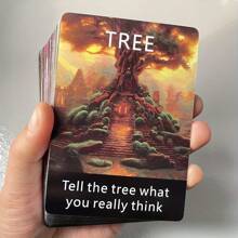 56 Card Telepathic Oracle Cards For Clarity And Divination, English Version With Meaning, Heartfelt Tree Design For Meditation And Spiritual Connection