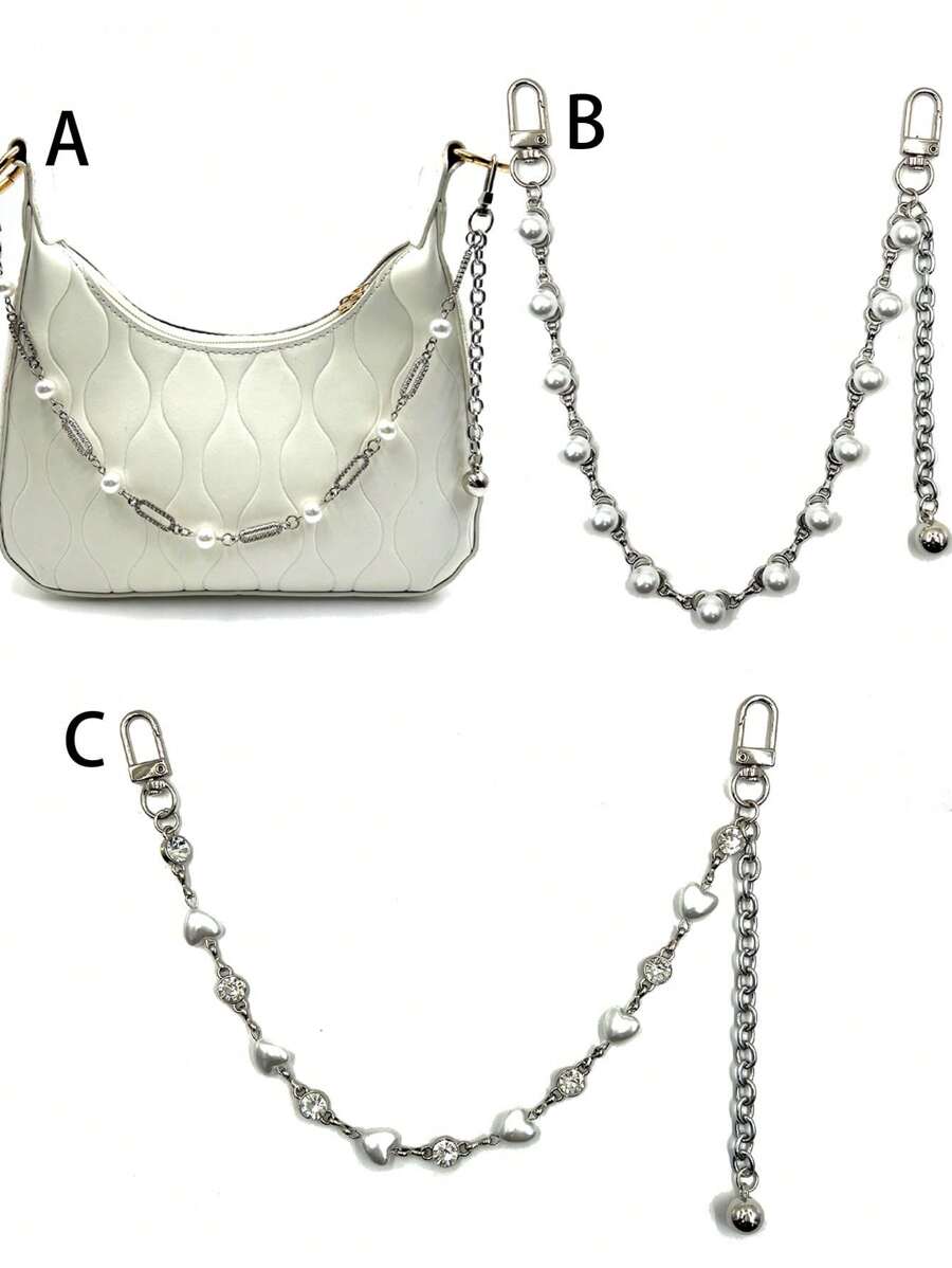 Luxury Rhinestone Decor European And American Style Metal Chain Bag Charm/Pendant Beach Vacation Y2K - Multicolor - View 1