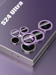 2 件/套镜头保护贴纸适用于三星型号（1 件紫色水钻镜头贴纸 + 1 件紫色螺旋镜头贴纸）带定位辅助，适用于 Galaxy S22 Ultra、Galaxy S23、Galaxy S23 Plus、Galaxy S23 Ultra、Galaxy S24、Galaxy S24 Plus、Galaxy S24 Ultra、Galaxy S25、Galaxy S25 Plus、Galaxy S25 Ultra、Galaxy Z Flip7、Galaxy Z Fold7 防水防震防摔防摔防刮防指纹全覆盖