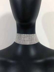 1条14排银色颈链，适合正式场合佩戴 - 款式 3銀色 - 查看 2