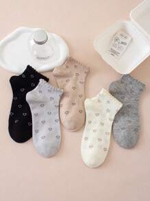 5双春季日系百搭吸汗透气韩版网红短款学生袜子