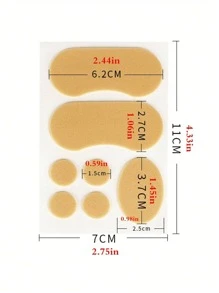 100pcs Transparent Thin Heel Cushion Pads, Invisible Friction Prevention Stickers For High Heels