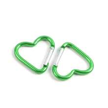 1pc/5pcs/10pcs Heart Shaped Spring Carabiner, Aluminum Alloy Clip,Unisex For Outdoor Climbing Backpack, Everyday Small Gift