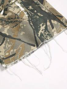 Men's Simple Ripped Denim Shorts Jorts, Fashionable For Summer