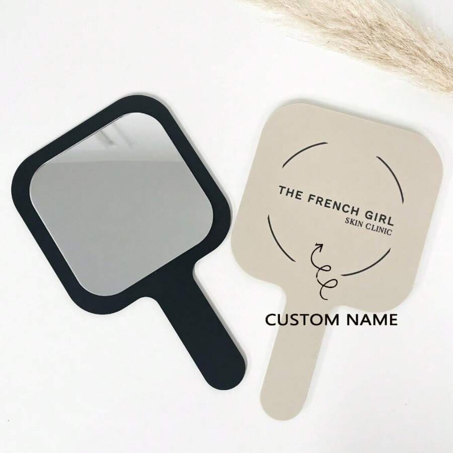 手持品牌镜子、徽标镜子、小型企业镜子、美发沙龙、美容专业人士、化妆师、美学镜子、理发师