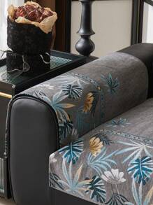 1PC Tropical Print Sofa Cushion Modern High Sense Style Living Room Home Decoration Sofa Cover For Single 2 Persons 3 Persons 4 Persons Sitting Sofa Chenille Fabric Jacquard Knitting Process Pet Anti-Dirty Sofa Cover Cushion