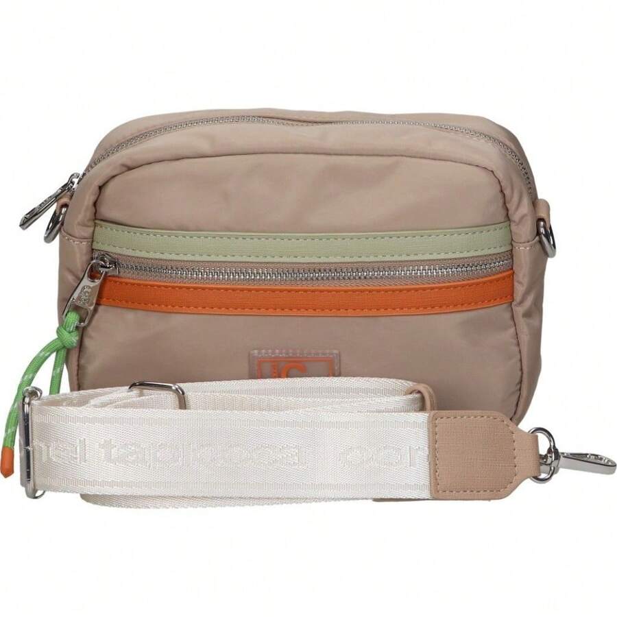 Coronel Tapiocca Colonel Tapiocca, mittelgroße Umhängetasche für Damen – Beige Handtasche mit Details – Schultertasche mit Reißverschluss – Mehrere Fächer – Elegant – Modisch – Modell 0RV1100004 - Beige - Übersicht 1