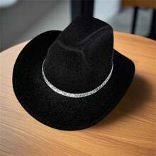 Cowgirl Hat Set, Shiny Cowboy Hat With Heart Sunglasses Neckerchief Photo Booth Props