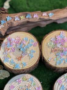 100Pcs Tiny Mix Butterflies Miniature - Fairy Garden Ornament, Micro Landscape DIY Crafts Decoration Gifts