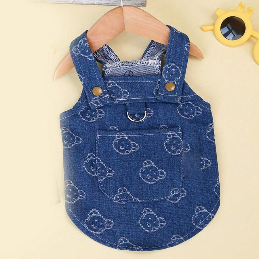 牛仔衬衫、牛仔T恤、宠物服饰、狗狗服装、猫咪公主裙、洋娃娃吊带裙、春夏新款百搭连衣裙、狗狗服装、泰迪犬服装、时尚公主裙、休闲牵引带、时尚牛仔