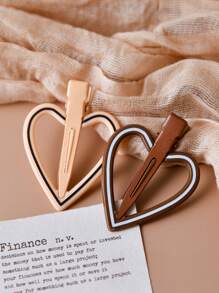 10 pezzi Fermagli per capelli a forma di cuore per donne, design elegante con linee geometriche, adatti per acconciature raccolte