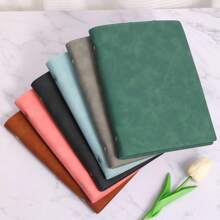1/2/3 Libros, Cuaderno con tapa blanda desmontable, 60 hojas 120 páginas, estilo minimalista; Material suave, encuadernación espiral para reemplazo fácil, papel amigable con los ojos para escritura a doble cara, adecuado para oficina/escuela/vida diaria/cuaderno/bloc de dibujo, disponible en dos tipos de páginas, rayadas y en blanco.