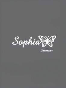 12pcs Customized Butterfly Birth Month Necklace, Stainless Steel Personalized Name Plate Necklace, Fashionable Charm Jewelry For Wedding, Party, Birthday, Autumn Seasons, Ideal Gift For Girlfriend, Mother, Family, Friend, Daughter, Grandparent